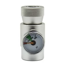 레귤레이터 이탄 W21.8 CO2 리필 3000Psi 소다스트림 압력게이지, 실버
