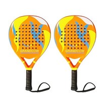 테니스 라켓 Padel 탄소 섬유 파워 라이트 팝 패들 패들볼, 2PCS Orange