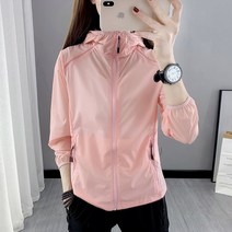 에버유어스 여성 여름 바람막이 아웃도어 쿨맥스 운동 트렌치코트 경량 등산바람막이 자외선차단 후드집업 은색 핑크