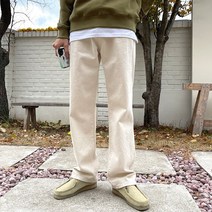 조군샵 트렌디한 와이드 크림진 P6447