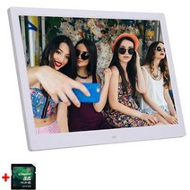 10.1 인치 HD 디지털 사진 프레임 1024x600 초박형 LED 전자 앨범 LCD, white 8gb_AU 플러그