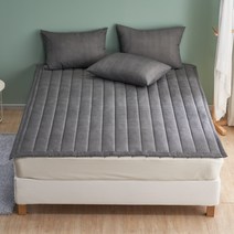 시원한 여름 침대 패드 시어서커 냉 매트 카페트 요 토퍼 싱글 슈퍼싱글 퀸, 03 윈디_차콜