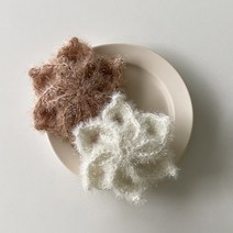 [울클럽]별꽃 수세미 뜨개 키트 DIY 왕초보 고급수세미실 두겹 도톰한 수세미(동영상), 123-형광오렌지