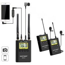 kampf concept m10 100 채널 더블 채널 uhf 무선 라발리에 마이크 세트 금속 인터뷰 eng efp dv dslr 비디오 카메라