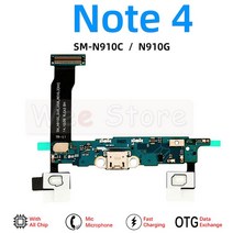 원래 USB 충전 포트 충전기 독 커넥터 플렉스 케이블 삼성 Galaxy Note 4 5 8 9 N950F N950N N950U N960F N, 02 Note 4 N910G