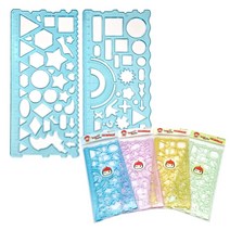 더이안 토루 모양자 2종세트 20cm 모형자 도형자, 1세트, 색상랜덤