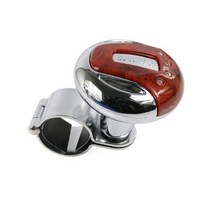 파워핸들봉 자동차 튜닝 자동차 스티어링 휠 스피너 노브 360 도 회전 파워 핸들 볼 부스터 보조 클램프, 05 Wood and Silver