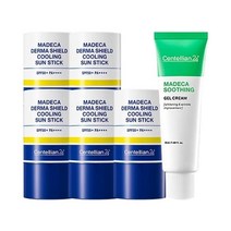 동국제약 마데카 더마 쉴드 쿨링 선스틱 22g x5 + 수딩 젤 크림 50ml, 단품