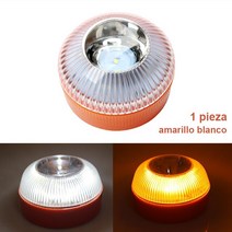 경광등 비상등 교통사고 자동차 비상 조명 V16 LED 손전등 스트로브 라이트 도로 사고 램프 교체 가능, 01 Yellow-1Pieza