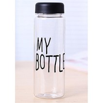 투명보틀 어린이 초등학생 휴대용물통 단체텀블러, 블랙+opp+인쇄 100개