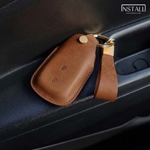 인스톨 스파크 푸에블로 가죽 스마트 키케이스 키홀더 / 쉐보레-03, 블루그린(+금속 실버), 카키