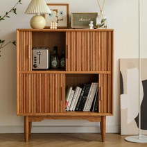 슬라이딩수납장 미닫이 수납장 베란다 침실 다용도 거실 미닫이 가구 원목 거실수납장 거실장, 소나무수납장