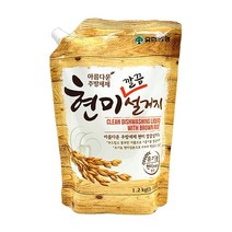 유한양행 아름다운 주방세제 현미 깔끔설거지 리필 1.2kg, 주방세제 현미깔끔설거지리필 1.2kg