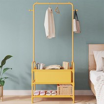 스탠드 행거 선반 옷걸이 2단 3단 수납 포켓 인테리어 소품 KM3676-242, 2단 수납포켓, 화이트