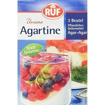 RUF 한천 분말 식물성 겔화제 함유 동물성 젤라틴 대체 케이크 필링 크림 및 디저트용 글루텐 프리 비건 14팩(14x3x10g), Agartine agar Agar