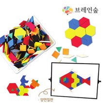 [브레인숲] 자석 패턴블록200 칠판 활동세트, 단품