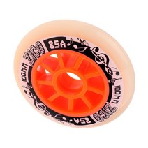 85a를 경주하는 옥외 PU 성숙한 인라인 스케이트 바퀴 보충은 90mm 100mm 110mm를 선회합니다, 설명, 오렌지