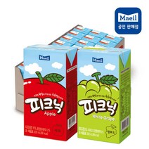 매일유업 피크닉(200ml) 총72팩혼합=사과48팩+청포도24팩, 1세트
