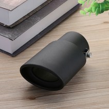 머플러팁 자동차 마후라58mm 범용 블랙 스테인레스 스틸 자동차 후면 배기 파이프 테일 머플러 팁, 한개옵션0