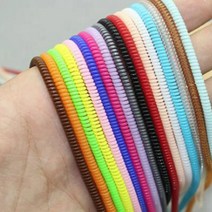 USB선 케이블보호커버 단선 파손방지 TPU 스프링캡 튜브, (다크)퍼플