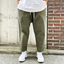 벚꽃 페인팅 반배기 팬츠