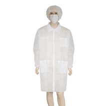 일회용 위생 부직포 실험실 가운 위생복 급식실 공장 견학 연구실 실습, 실험실가운 L