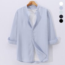 후앙스 여름 린넨 차이나카라 7부 반팔 셔츠 SBST-8124