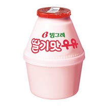 빙그레 딸기맛 우유 단지우유 항아리우유 240ml x 12, 12개