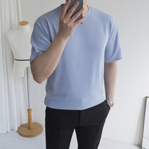 쿼터 남자 구김없는 링클프리 데일리 아이스 라운드 반팔 티셔츠 10컬러