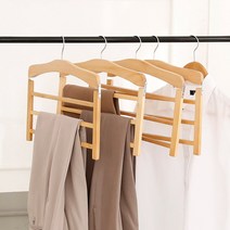 홈앤하우스 원목 3단 바지걸이 5P, 단품 단품