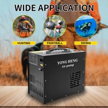 YONGHENG YH-QB12-S Pcp 공기 압축기 자동 정지 고압 내장 전원 어댑터 스쿠버 다이빙 300Bar 4500Psi, 01 220V