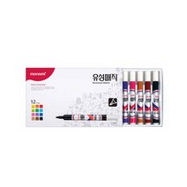 모나미 유성 매직, 12색, 6개