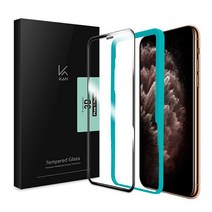 케이안 케이안 아이폰11 PRO MAX 풀커버 액정보호 강화유리필름 (3142486), 아이폰11 PRO MAX - 블랙 - 크리스탈아머프로 베이직