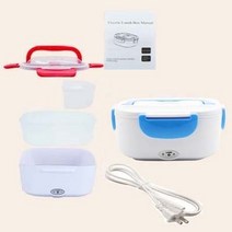 스텐보온도시락 스텐레스 가열 차량용 보냉도시락주머니 가능 어탭터 휴대하기 편리함 밥기다 더운 전기열 있음 1841641470, 가정용 220V -블루 -식용접착제