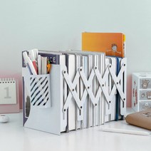 DNG 접이식 L자형 북엔드 책꽂이 책정리 HIK-142K 책고정대 튼튼한 철재북, 단일 본품