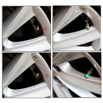 자동차 타이어 압력 게이지 표시기 경고 모니터링 밸브 캡 센서 감지 4 개