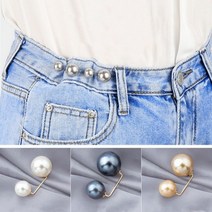 진주 큐빅 오픈방지 벌어짐방지 허리 조절 수선클립 브로치 블라우스 선물 원피스 장식 핀 옷고정핀