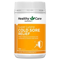 Healthy Care Super Lysine Cold Sore Relief 1000mg 100 Tablets, 1개, 100정