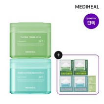 [CJ단독] 메디힐 사각패드 피부진정케어 2종[100매x2], 사각패드 피부진정케어 2종 (200매), 1세트