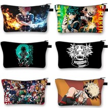 다용도가방 애니메이션 마이 히어로 아카데미 화장품 케이스 보쿠 노 히어로 아카데미아 메이크업 가방 토도 로키 쇼토 바쿠구 카츠키 클러치 걸스 세면 용품 가방