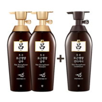 트윈스몰 [SHAMPOO] 국내산 100% 검정콩 추출물 함유 (려) 흑운 모근영양 (샴푸500ml 2개+컨디셔너500ml 1개) 세트구성