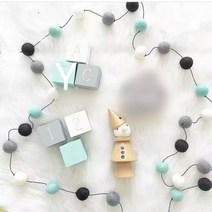 감성 캠핑 가랜드 2종 초보 준비물 텐트 꾸미기 차박 용품 소품, 코튼볼, 포레스트
