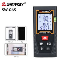 양방향 거리측정기 레이저 스마트 줄자 수평자 자 길이측정기 sndway 120m 151, 협력사, sw-g6s 60m