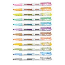 모나미 에센티 소프트 형광펜 클립온 12색 1개 1타(12개입) 3색 세트, 12개입, 파스텔 블루