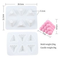 버블 피라미드 실리콘 캔들 몰드 DIY 아로마 비누