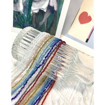1mm 크리스탈 비즈 유광 베이직 AB시리즈 12종 컬러 구슬 마스크 스트랩 비즈 공예재료 (1줄-약160알), 블루지르곤