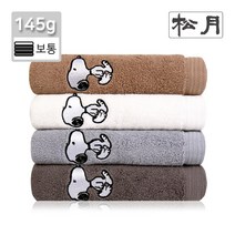 송월 스누피 리버 세면타월 답례품 기념 캐릭터 수건, 아이보리
