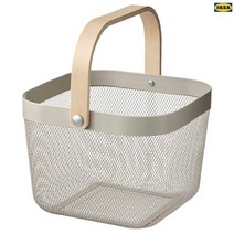 리사토르프 바구니 그레이 25x26x18cm 수납바구니 바스켓 주방 철망 다용도 정리함