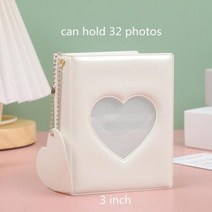 폴라로이드앨범 포토카드바인더 Photocard Holder 3 인치 64 포켓 사진 앨범 러브 하트 영화 티켓 스타 컬렉션 사진 스티커 DIY Mini Instax Album, B5