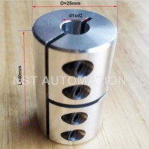 리지드 커플 링 샤프트로드 커플러 섹션 cnc 스테퍼 모터 조각 기계 나사 d25 l40, 6.35x8